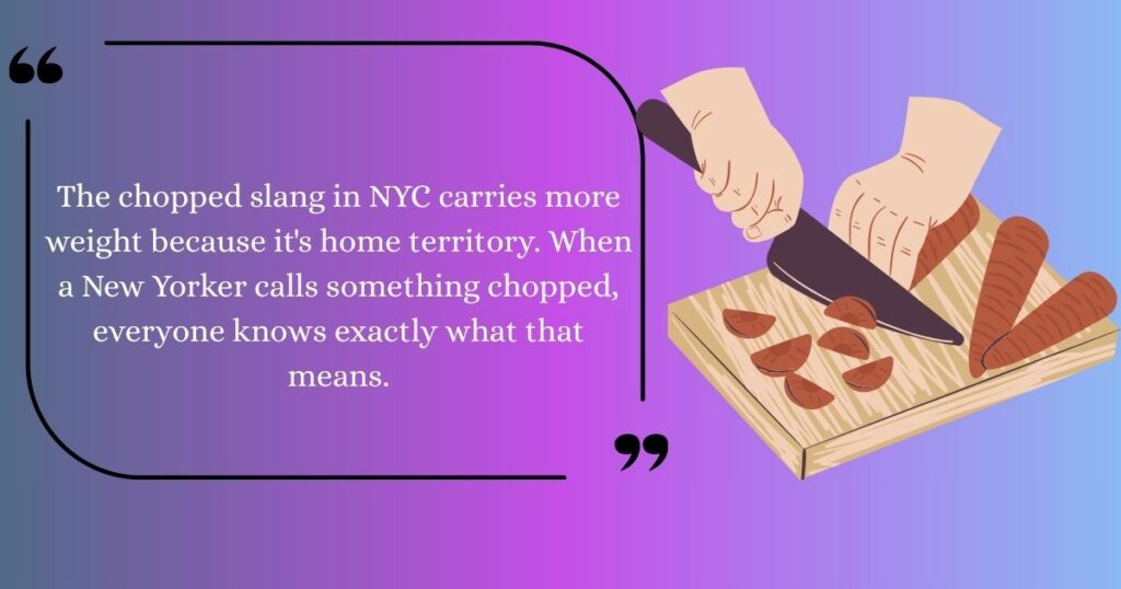 Chopped in Urban and NYC Slang